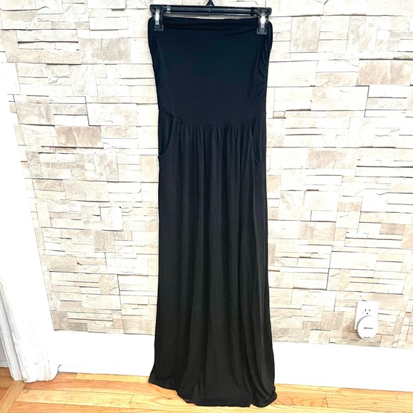 Strapless black maxi dress - Picture 1 of 5